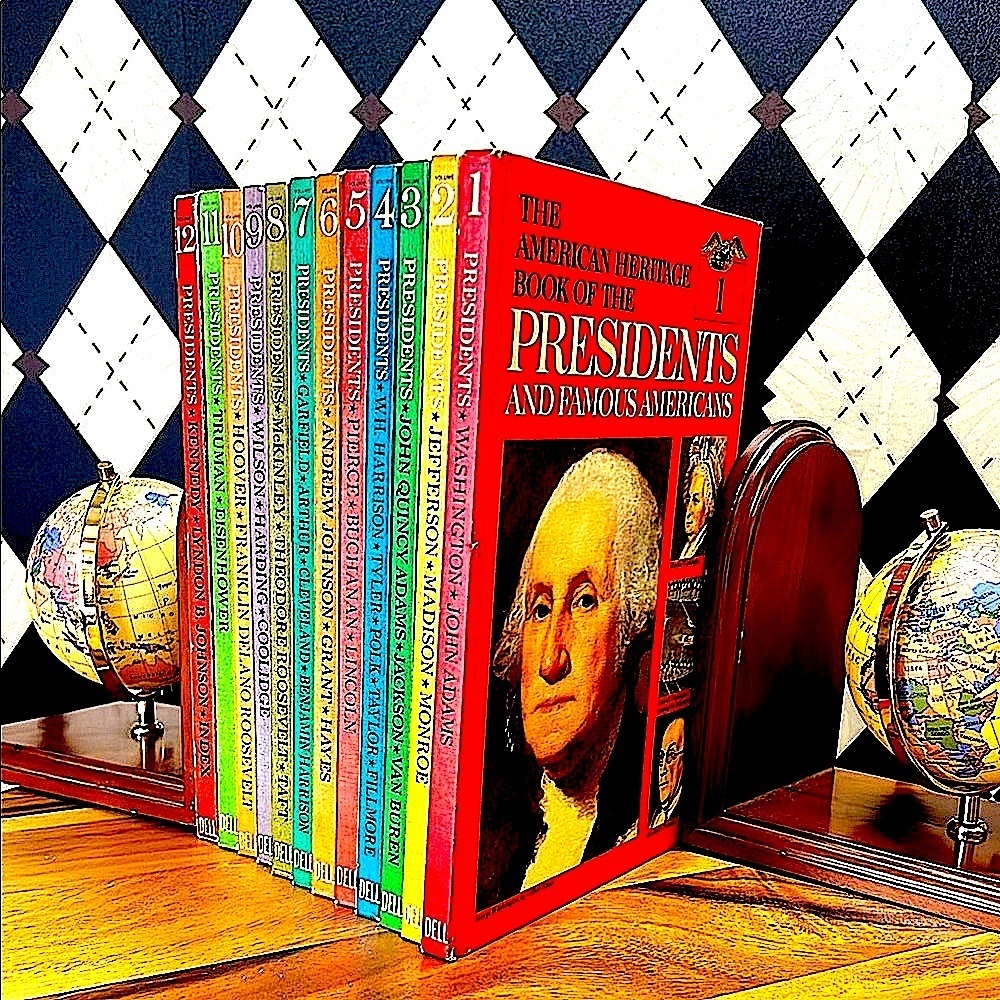 Hardcover Vintage Presidential‎ History Book Set –American Heritage-12 Set